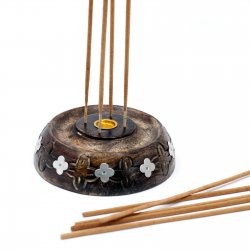 Incense Holder, Round Mango Wood
