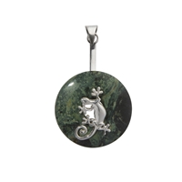 Pi Sten, Hållare Gecko Ödla Sterling Silver