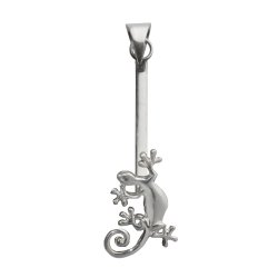 Pi Sten, Hållare Gecko Ödla Sterling Silver