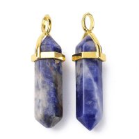 Sodalite, Pendant Bullet Gold