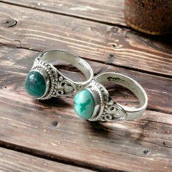 Turkos, Äkta Ring i Sterling Silver