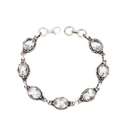 Bergkristall, Armband i Sterling Silver