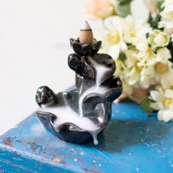 Incense Holder, Backflow Waterfall Black