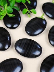 Obsidian, Midnight lace Palm stone