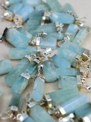 Aquamarine, Häge with Sterling silver EQ