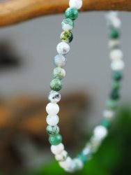 Agat, Moss Armband Rund