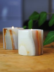 Onyx, Marmor Ljuslykta 2-pack