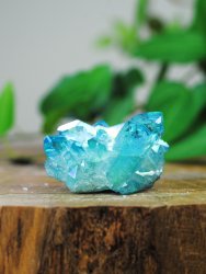 Aqua Aura kvarts, Äkta Kluster HK