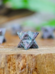 Kyanite, with Ruby Merkaba