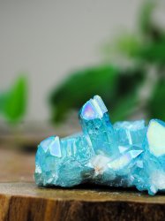 Aqua Aura kvarts, Äkta Kluster HK
