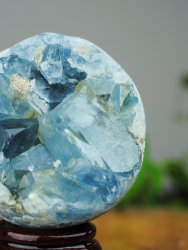 Celestin, Klot med Druzy Stor