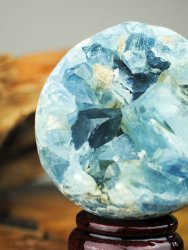 Celestin, Klot med Druzy Stor