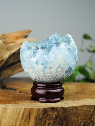 Celestin, Klot med Druzy Stor