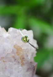 Peridote, Ring in Sterling Silver