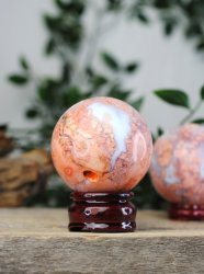Agate, Pink lace Sphere