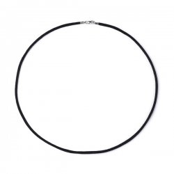 Halsband, Silke Svart Sterling Silver