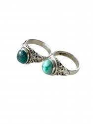 Turkos, Äkta Ring i Sterling Silver