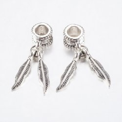 Pendant, Feathers Metal hanging Bigpack