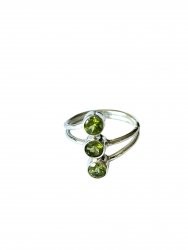 Peridote, Ring Triple Sterling Silver