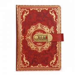 Note book, with combination lock
