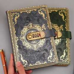 Note book, with combination lock
