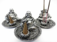 Rökelsehållare, Happy Buddha silver