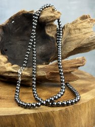 Hematit, Halsband Kort Rund