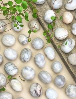 Agate, White Crazy Lace Cuddle stones Big pack