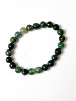 Agat, Moss Armband Rund