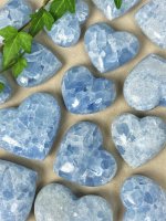 Calcite, Blue Polished hearts