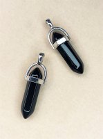 Onyx, black Pendant Bullet