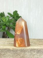 Agate, Red lace Point with Druzy