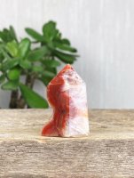 Agate, Red lace Point with Druzy