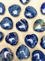 Sodalite, Heart Polished Holed