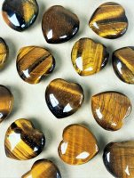 Tiger eye, Heart Polished Holed