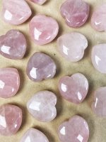 Rose Quartz, Heart Polished Holed