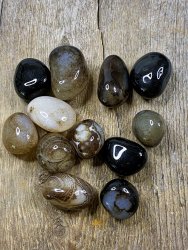 Agate, Black Cuddle Stone Big Pack