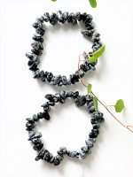Obsidian, Snowflake Bracelets Chips
