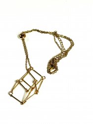 Necklace, with Bead cage Gold