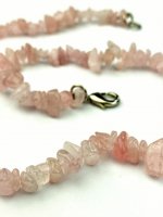 Rose Quartz, Necklace Chips Short