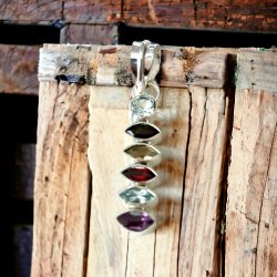 Pendant, Gemstone mix
