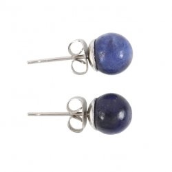 Sodalite, Earrings Sterling silver