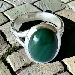 Malakit, Ring i Sterling Silver
