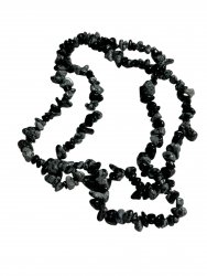 Obsidian, Snöflinge Halsband Chips Lång