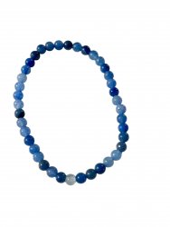 Aventurin, Blå Armband Rund