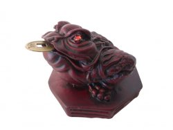 Feng Shui, Frog Red with Coin