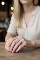 Peridot, Ring i Sterling Silver 925