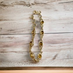 Citrine, Natural Bracelet in Sterling Silver