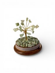 Aventurine, Green Crystal Tree with Glass Dome