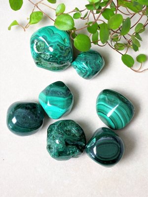 Malachite, Polished